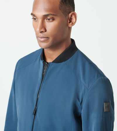Kenneth Cole | Water-Resistant Bomber Jacket in Blue