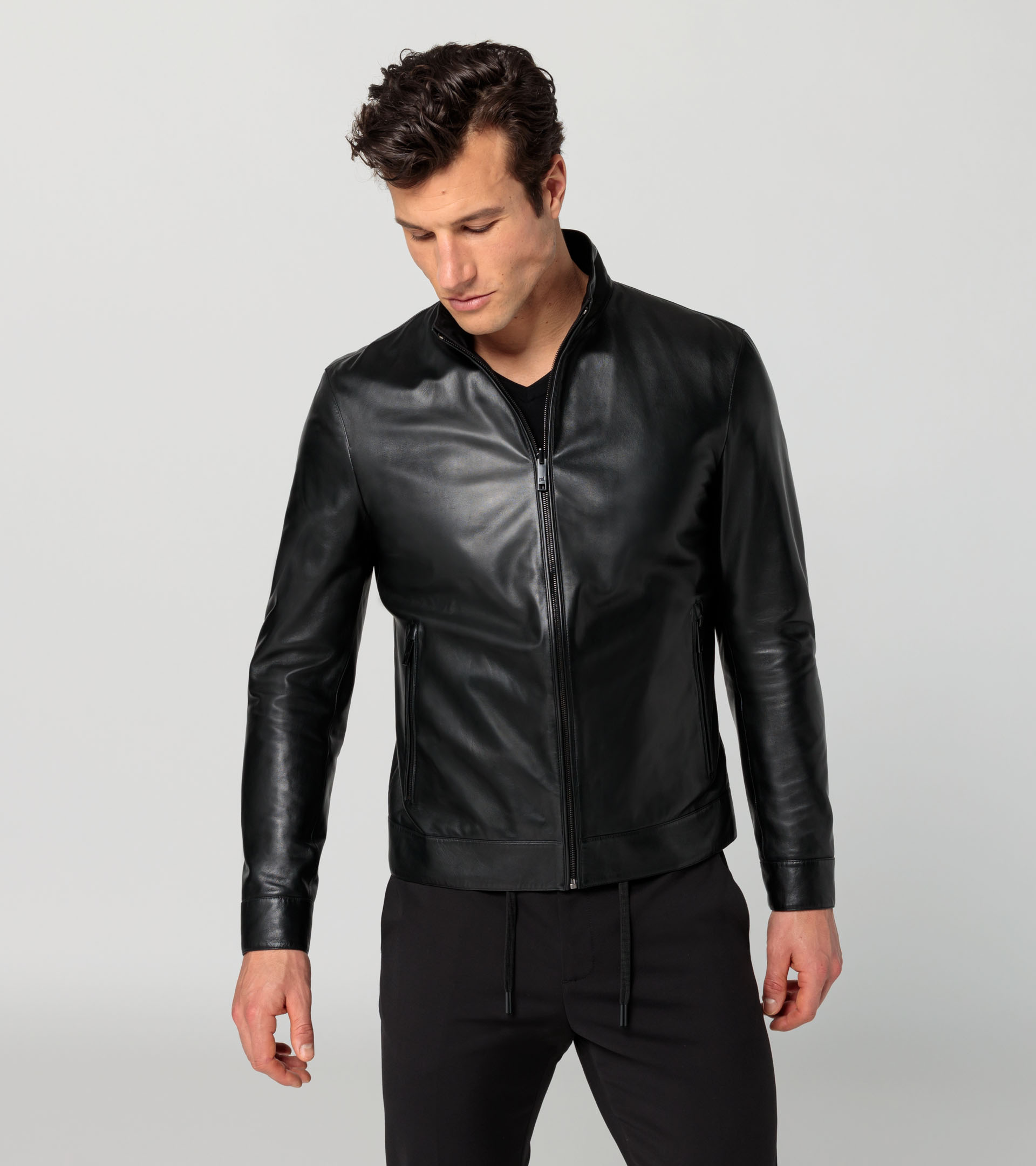 Athleisure reverse leather jacket - Designer Men's Jackets & Coats