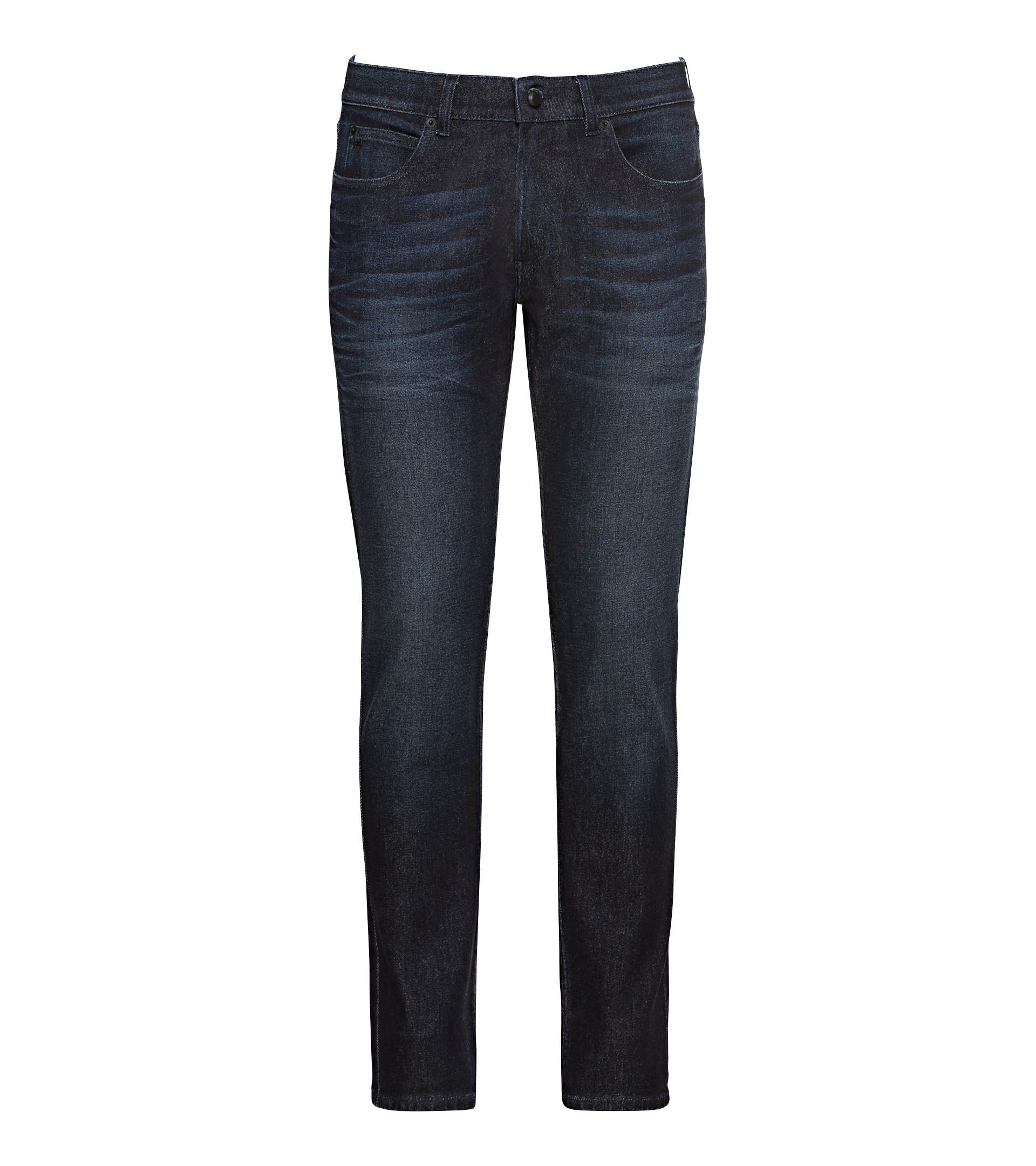 Kruze Mens Cuffed Jeans Casual Straight Leg Elastic Waist Denim Pants All  Sizes | eBay