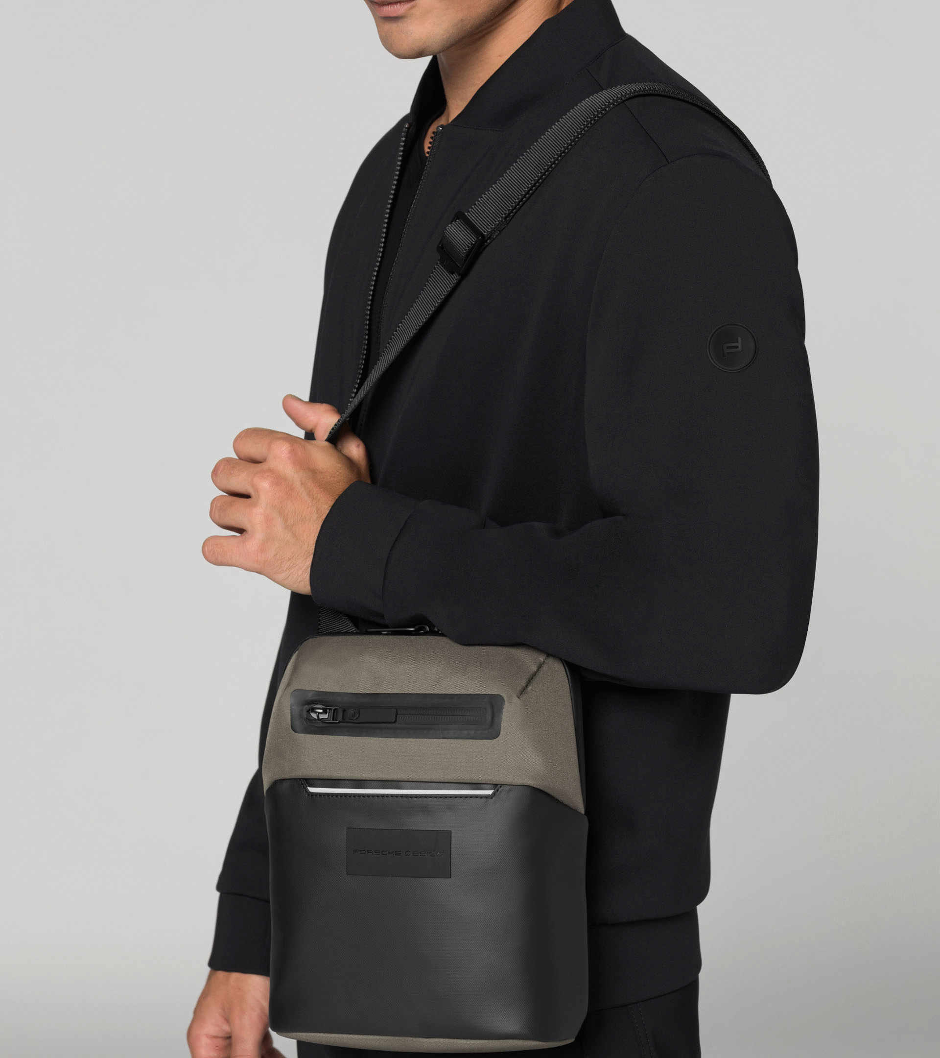 Men Reflective Detail Square Bag Sling Bag Sport Bag for High