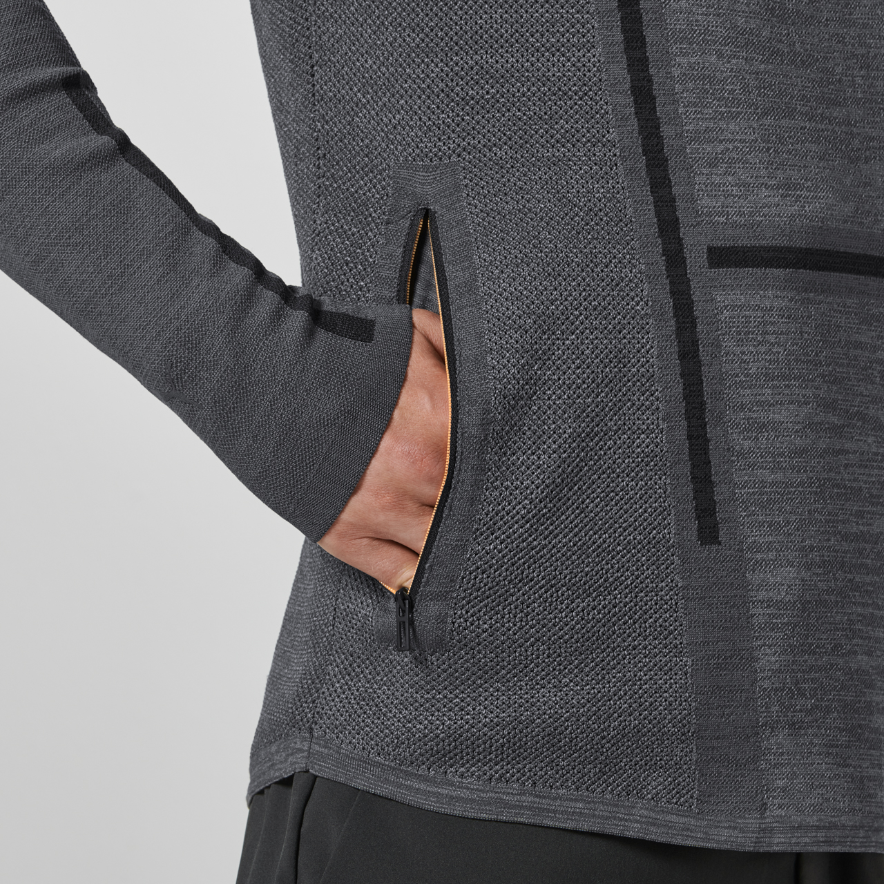 LULULEMON Define Jacket Luon Variegated Knit Heathered Black Gray
