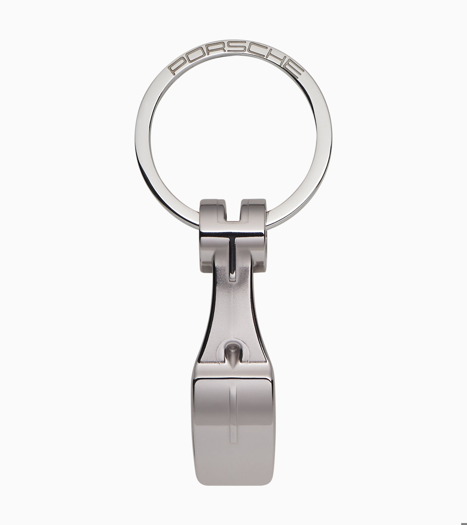 PORSCHE Schlüsselanhänger, weiße Haut Leder :: capforwheel