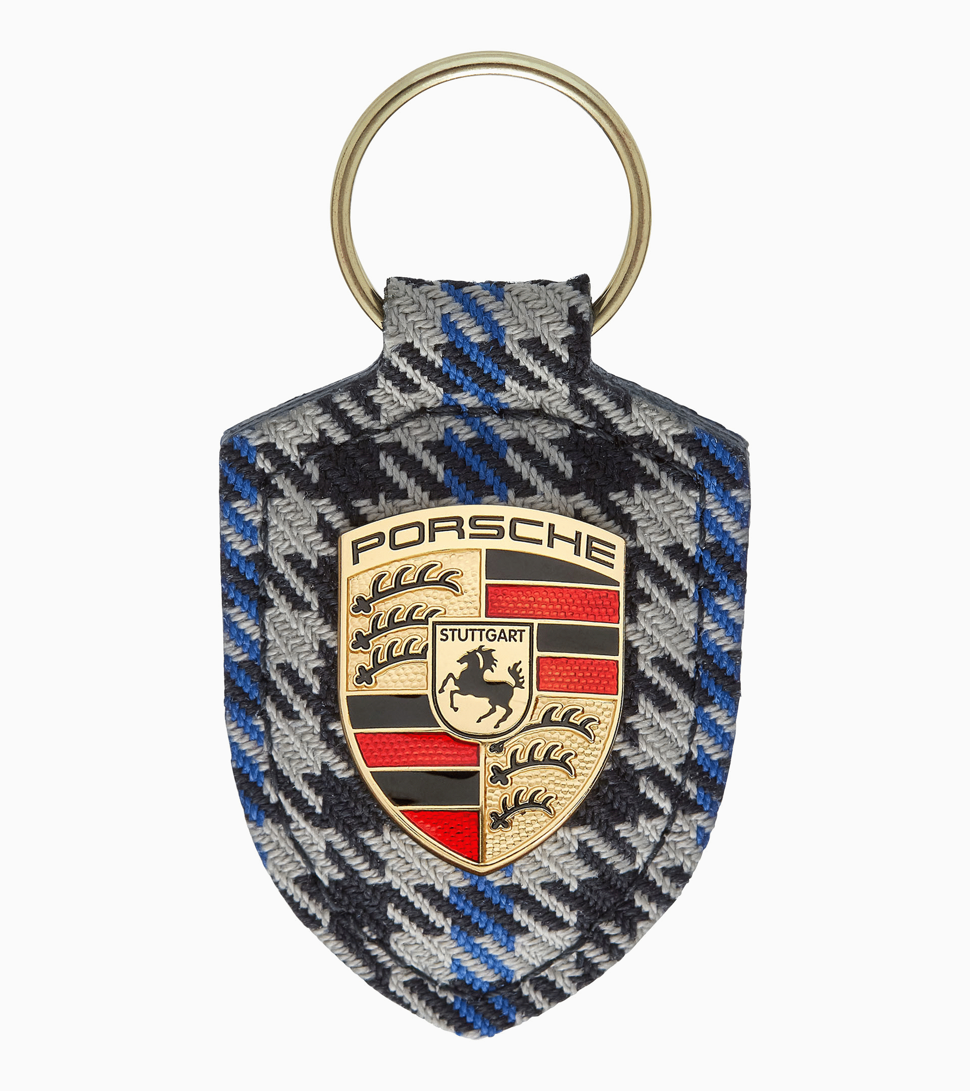 Pepita blue Crest key ring - Key Rings & Lanyards | Porsche Design