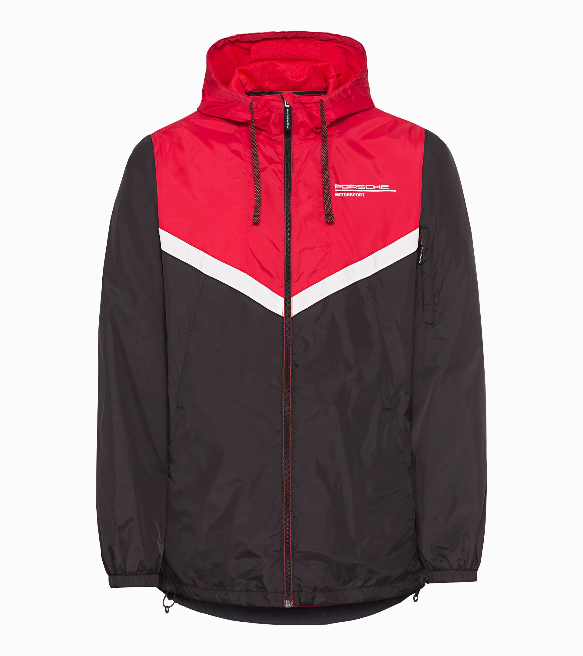 Red white hot sale black windbreaker