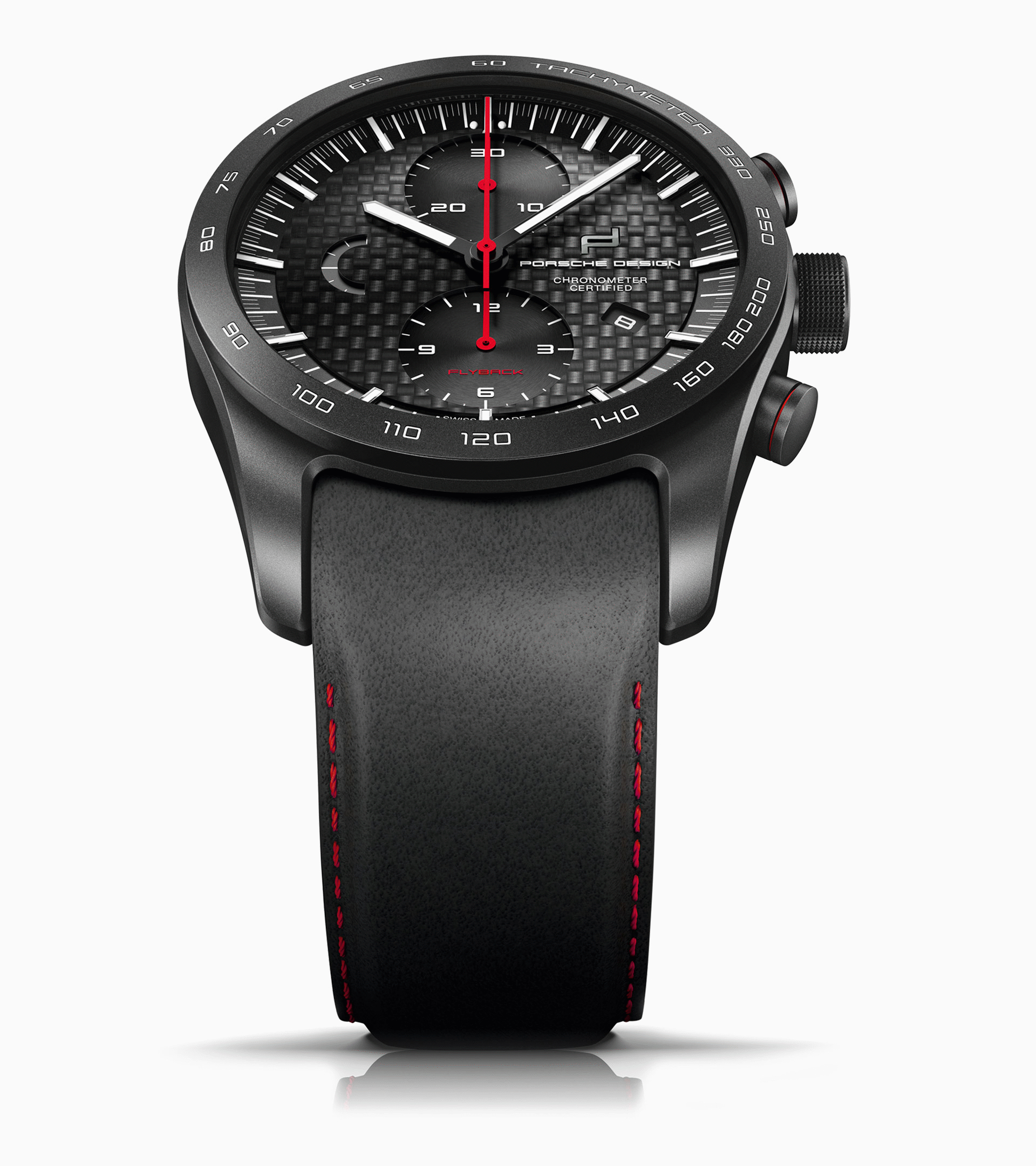 Porsche Design Chronotimer Series 1 Flyback guards red