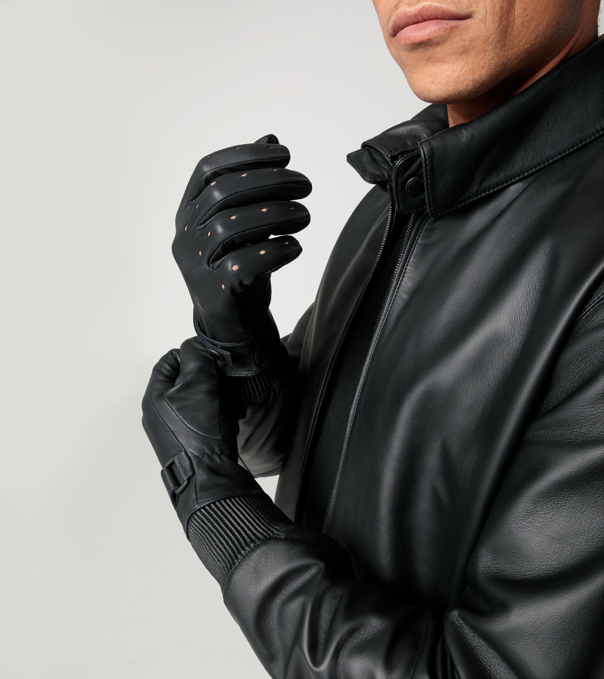 Leather gloves male online