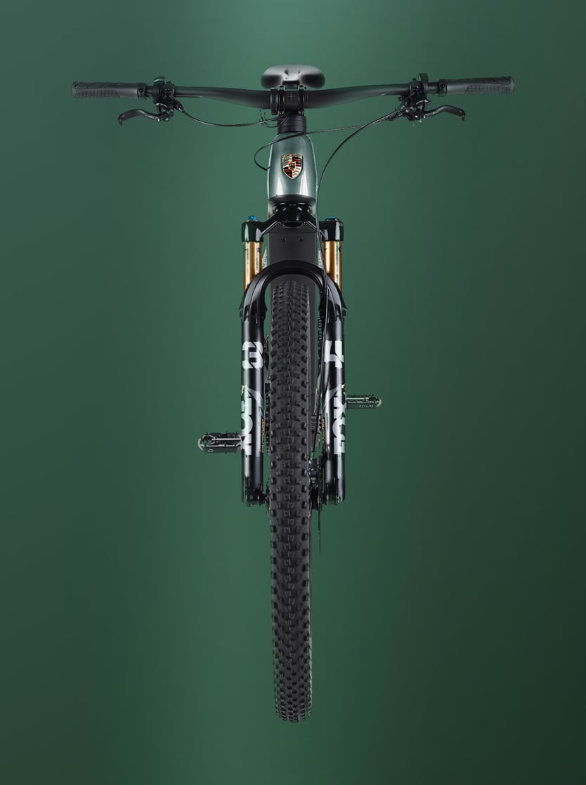 Frontal view of a Prosche eBike.